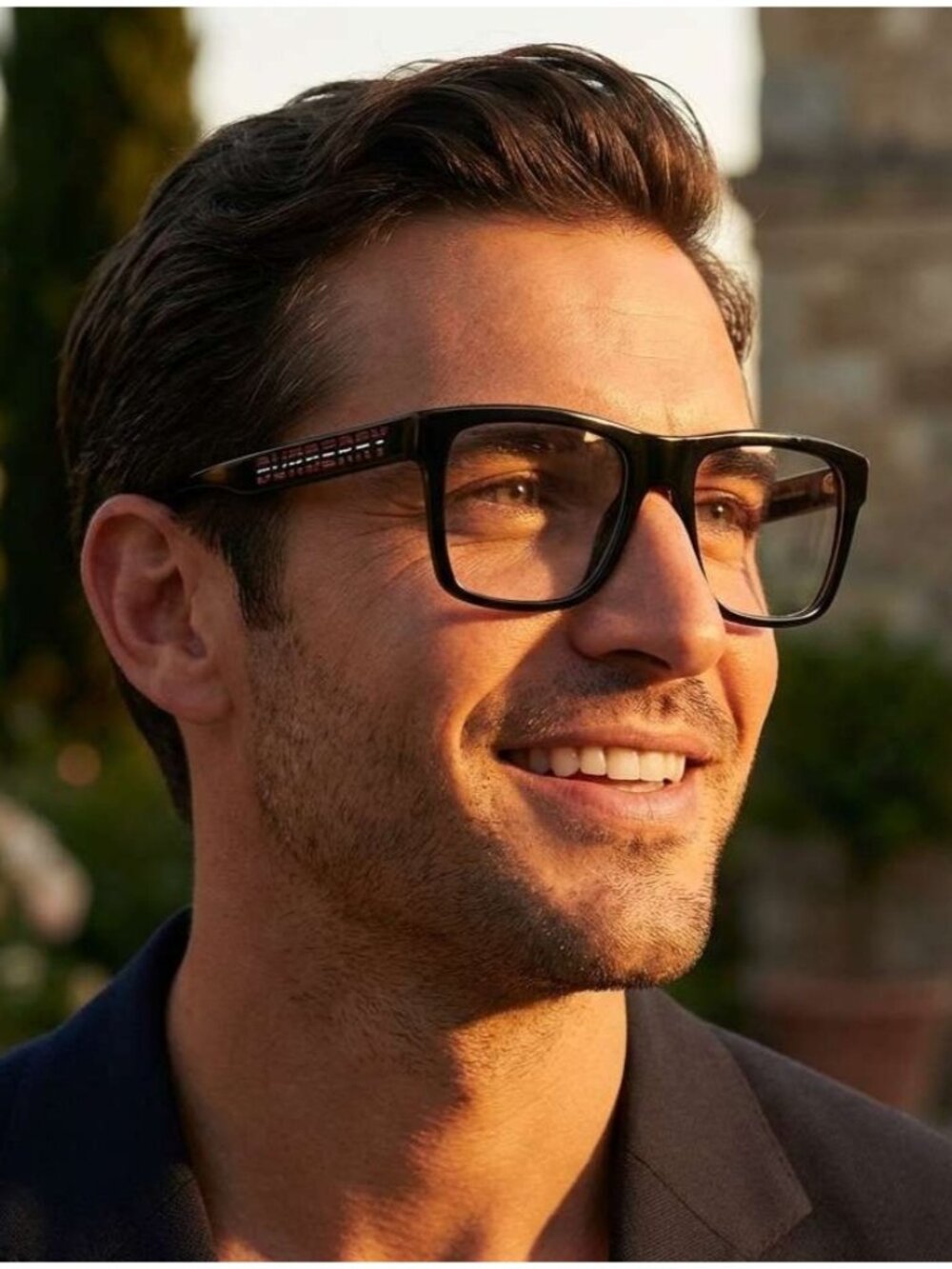 Burberry BE2353 3001 Eyeglasses Black 55mm Square Frame